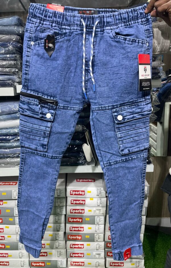 Denim Cargo Jeans