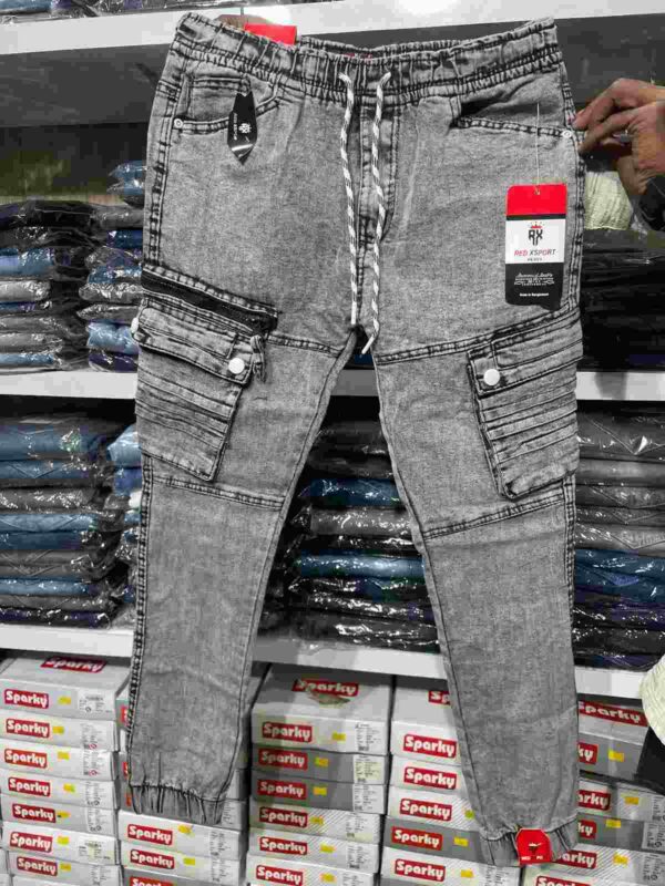 Denim Cargo Jeans