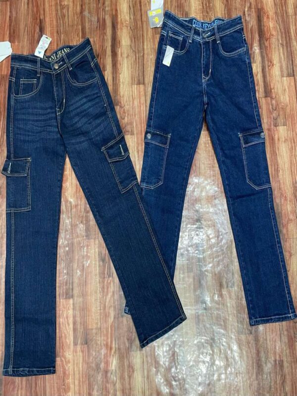 Denim Cargo Baggy Jeans - Image 2