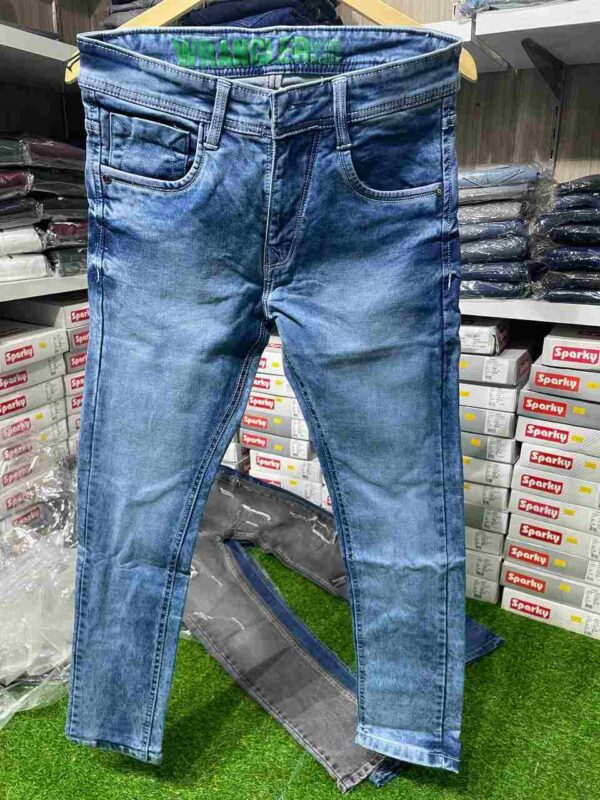 Premium Cotton Fabric Denim Plain Jeans - Image 2