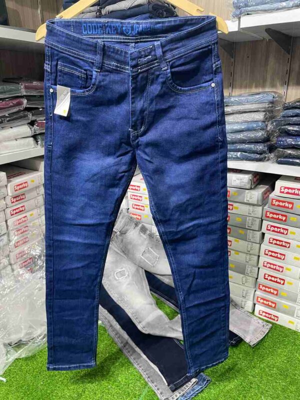 Premium Cotton Fabric Denim Plain Jeans - Image 3