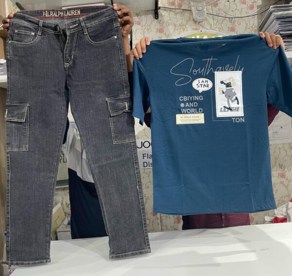 Baggi Jeans & Half Shoulder T-Shirts Combo - Image 9