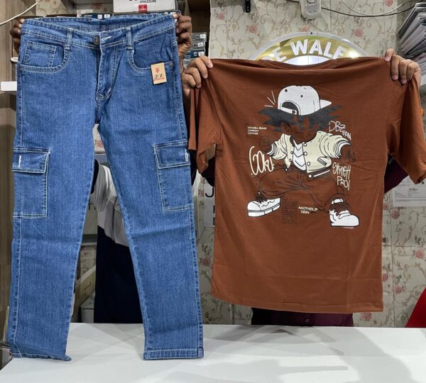 Baggi Jeans & Half Shoulder T-Shirts Combo - Image 8