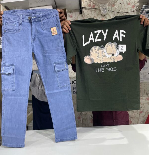 Baggi Jeans & Half Shoulder T-Shirts Combo - Image 6