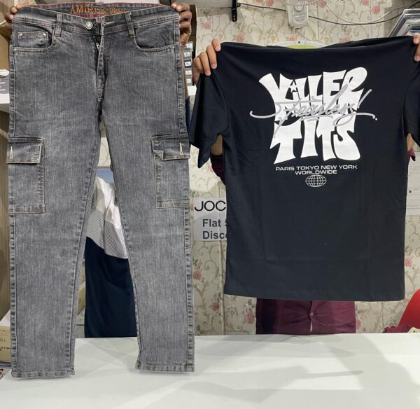 Baggi Jeans & Half Shoulder T-Shirts Combo - Image 5